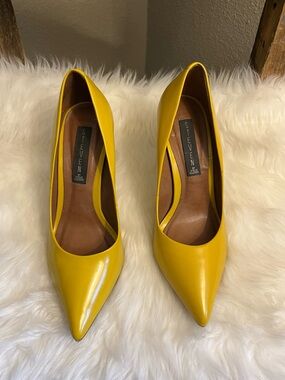 STEVEN by Steve Madden Bright Yellow Pointed Toe Pumps
